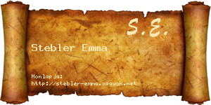 Stebler Emma névjegykártya